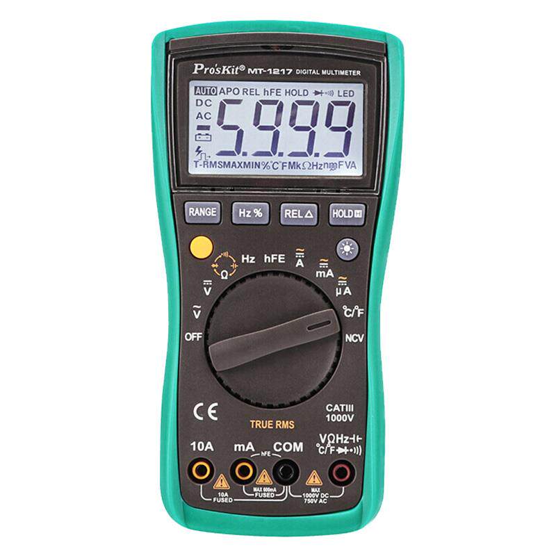 宝工MT-1217自动量程数显万用表三用电表 电容温度数字万用表