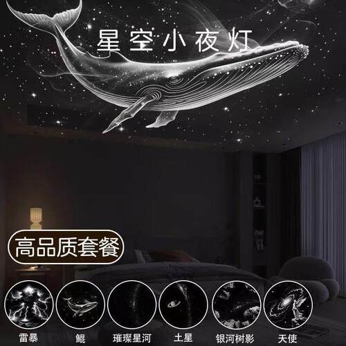 新款【星空小夜灯】卧室睡眠小夜灯USB插电款氛围投影灯宿舍LED