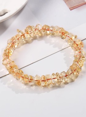 10MM手串纯天然精品原矿巴西黄黄水晶手链首饰随意型