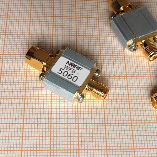 5.8G(5000-6000MHz)UWB无线系统专用 宽带带通滤波器。SMA接口