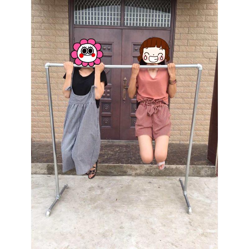 9LA3批发落地镀锌水管简易晾衣架钢管晾衣架阳台单杠架夜市服装店