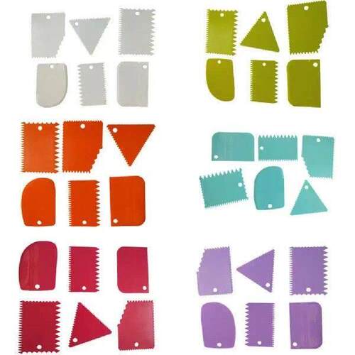 6PCS Pottery Plastic Scraper Tools Clay Sculpture Tooth