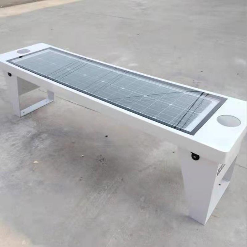户外太阳能座椅街道家用光伏长椅无线充电照明蓝牙音箱智能椅厂家