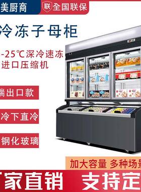 便利店柜子母柜商用超市冰柜冰淇淋雪糕柜冷藏冷冻保鲜一体展示柜