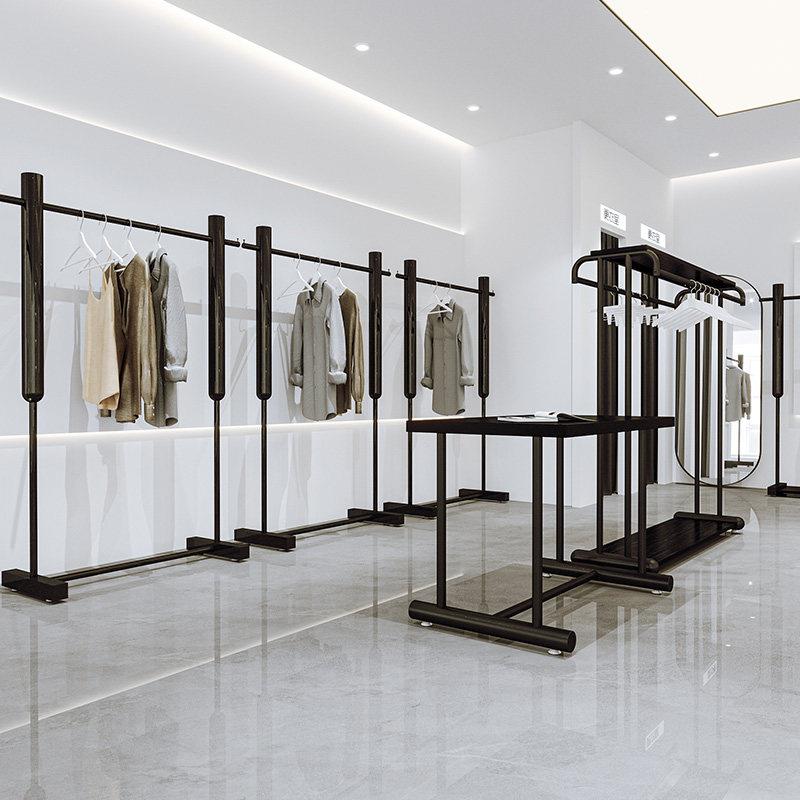 服装店展示架货架加粗加厚衣服架子高端落地挂衣架女装店铺陈列架