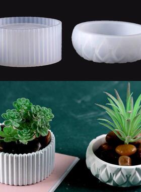 Concrete Flowerpot Silicone Mold for Succulent plants Pot St