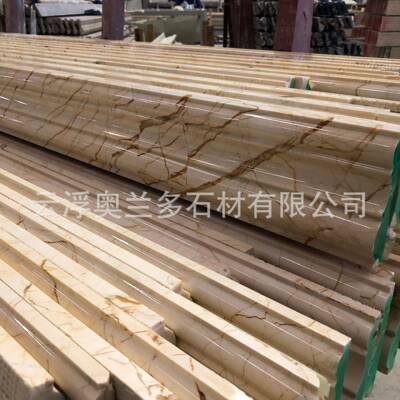 天然线色大理石踢门套索菲464特金石线黄条脚楼梯石门栏石波打线