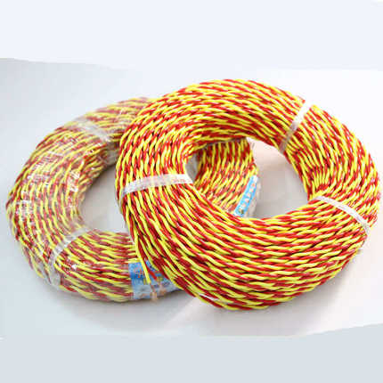 RVS红黄65米花线电线灯头线32芯平家用电线LED灯发光字软线