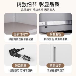 公室文件柜矮柜储物柜现代简约风钢制铁皮文件套色矮柜带锁落地办
