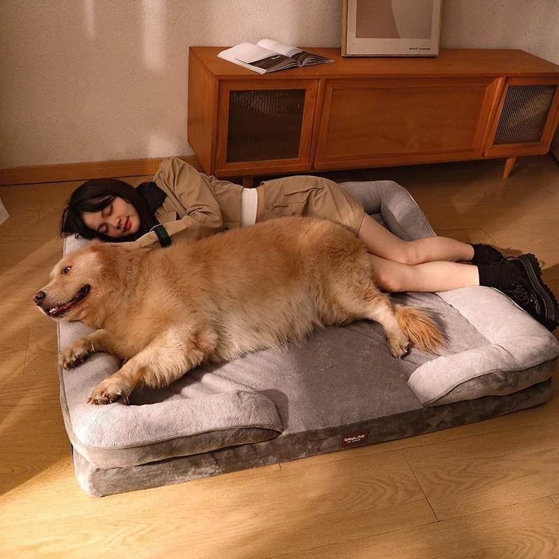 !狗窝冬季保暖可拆洗金毛狗狗床狗垫子中大型犬睡垫冬天宠物窝