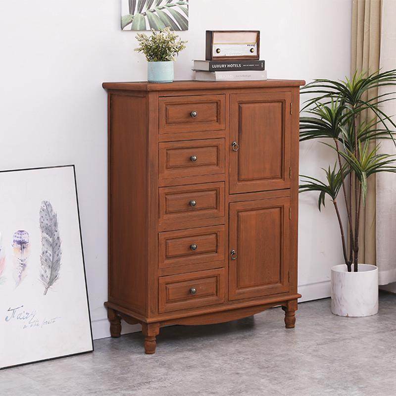 8V斗柜实木美式收纳储物柜客厅餐边柜靠墙小柜子卧室床头置物柜高,住宅家具,斗柜,淘宝优惠券,粉丝福利购,淘宝优惠卷