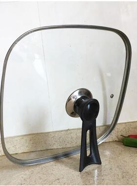 韩式通用锅盖/电锅/电火锅方形防溢耐摔钢化玻璃盖包邮30X30cm