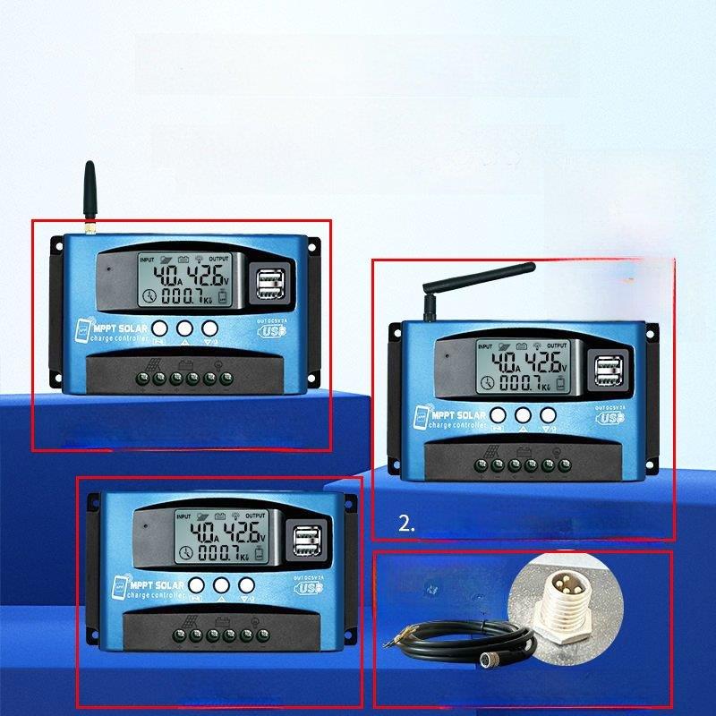 mppt太阳能发电控制器usb物联网4g光伏30a60全自动跟踪系统12v24v