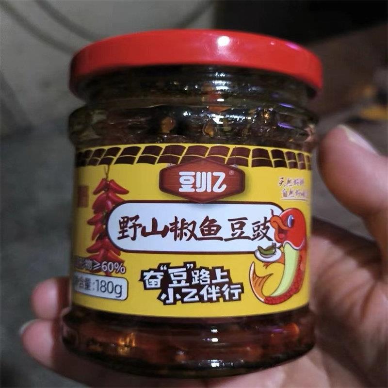 豆小乙野山椒鱼豆豉虾米湖辣南辣椒下饭酱拌面 面调味酱特正宗香