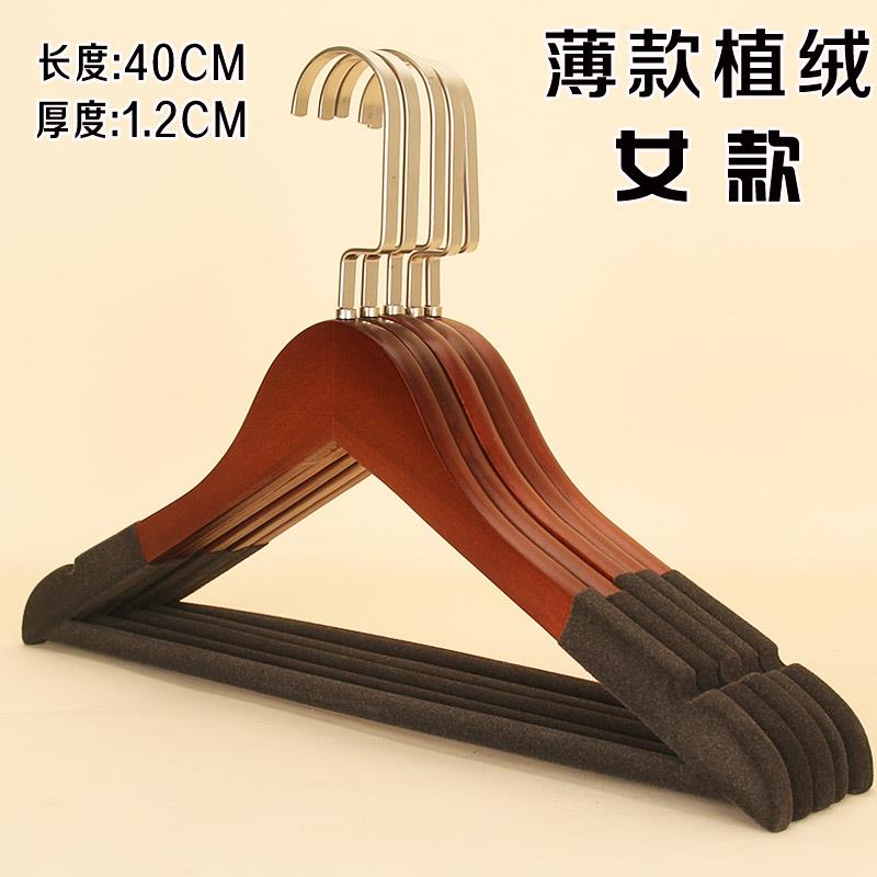 高档宽肩复古木本色无痕大衣柜家用原装店服实木西衣架衣撑装子挂