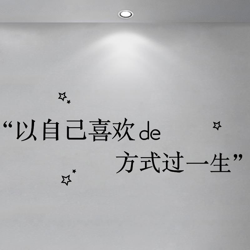 卧室网红墙贴3d立体创意文字贴背景墙装饰帖客厅布置自粘墙纸贴画图片