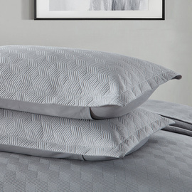 纯棉绗缝枕套加厚夹棉枕头套一对装单人不含芯纯色睡枕套48x74cm