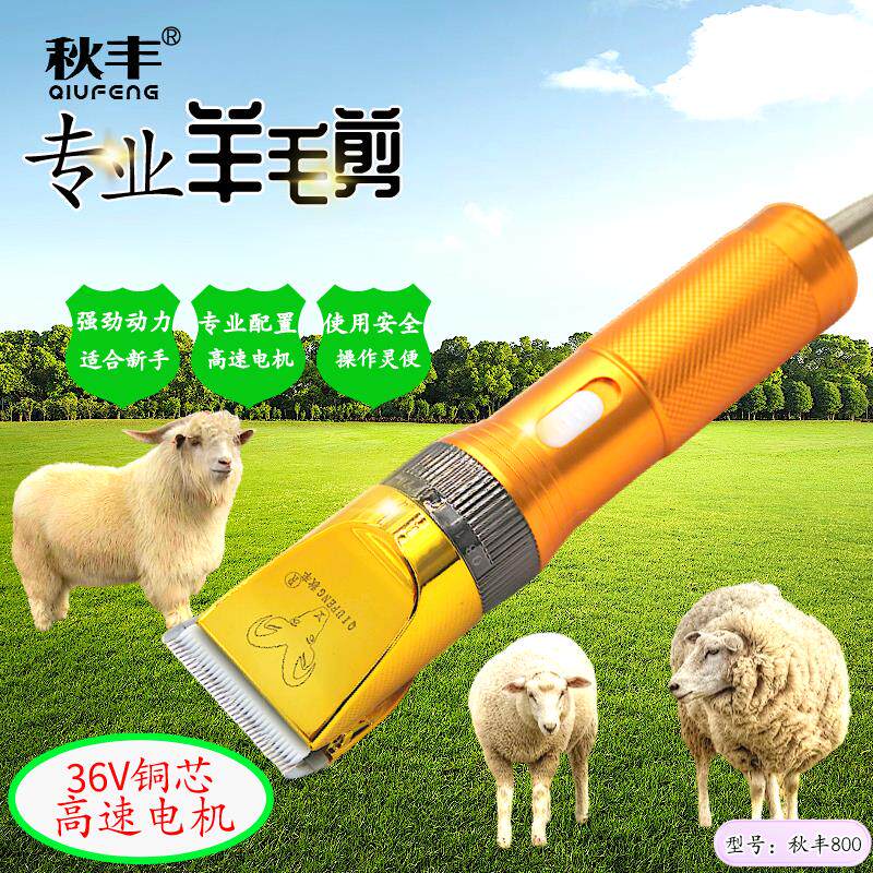 秋丰800绒山羊电推剪绵羊剃毛器长毛兔剃毛机36v大功率宠物修剪器