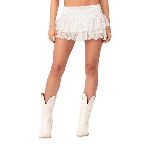 O 92814 Low Waist Lace Skort 低腰蕾丝裙裤跨境速卖通亚马