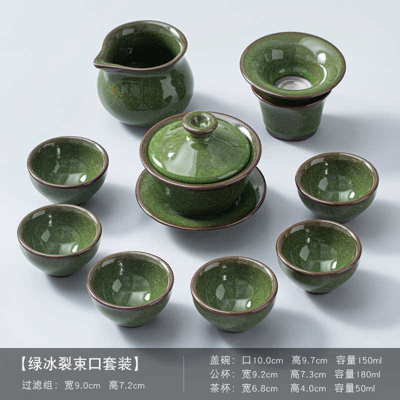 百花彩茶具滴建阳盏盏办公室茶具高档盏茶具建金油套装组功夫套