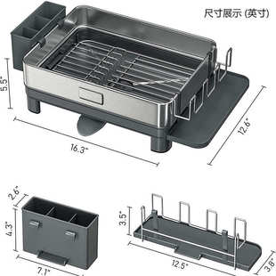 沥水架高颜值创意波点碗碟置物架 厨房碗碟架子置物架家用放碗
