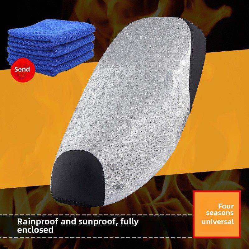 摩托车皮革坐垫套电动踏板车防水坐垫防晒垫隔热通用坐垫皮防滑垫