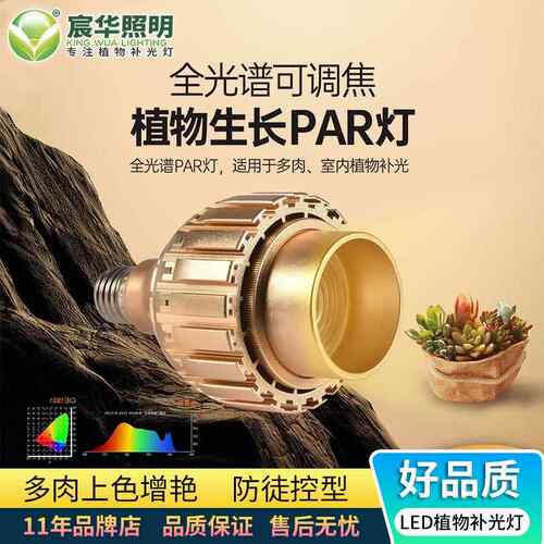 ED全光谱植物灯可调焦距Par30植物生长灯LED补光射灯20W高亮聚光