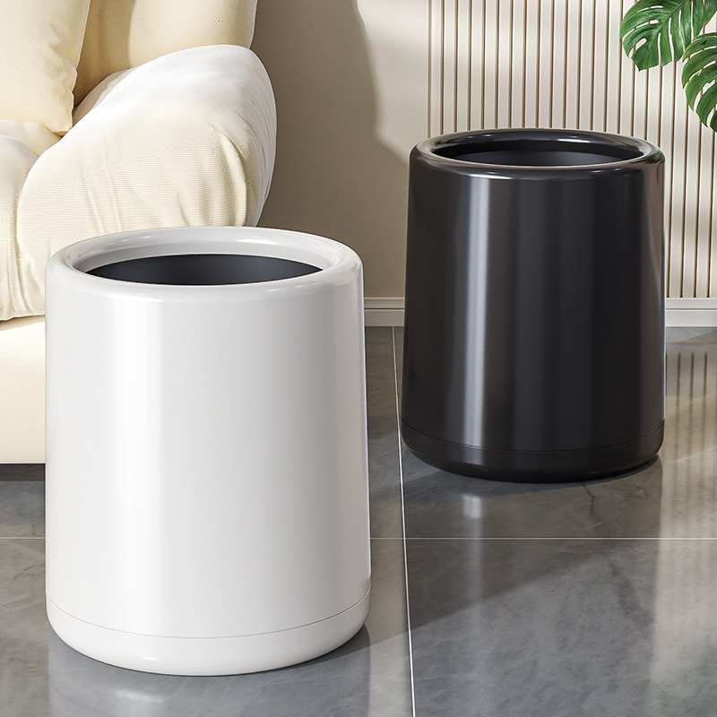 客厅垃圾桶家用大容量轻奢高颜值无盖双桶卫生间现代简约厨房纸篓