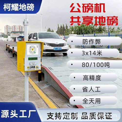 自动智能共享地磅100吨x14高精度数字大型电子地磅秤80吨公磅机