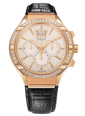 [9.8新]伯爵PIAGET POLO 18K玫瑰金/镶钻自动机械手表男G0A38038