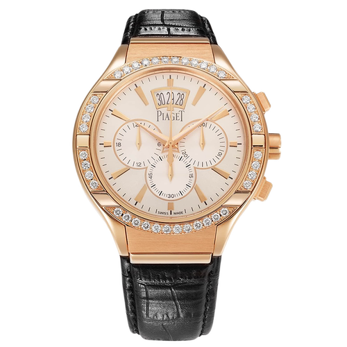 [9.8新]伯爵PIAGET POLO 18K玫瑰金/镶钻自动机械手表男G0A38038