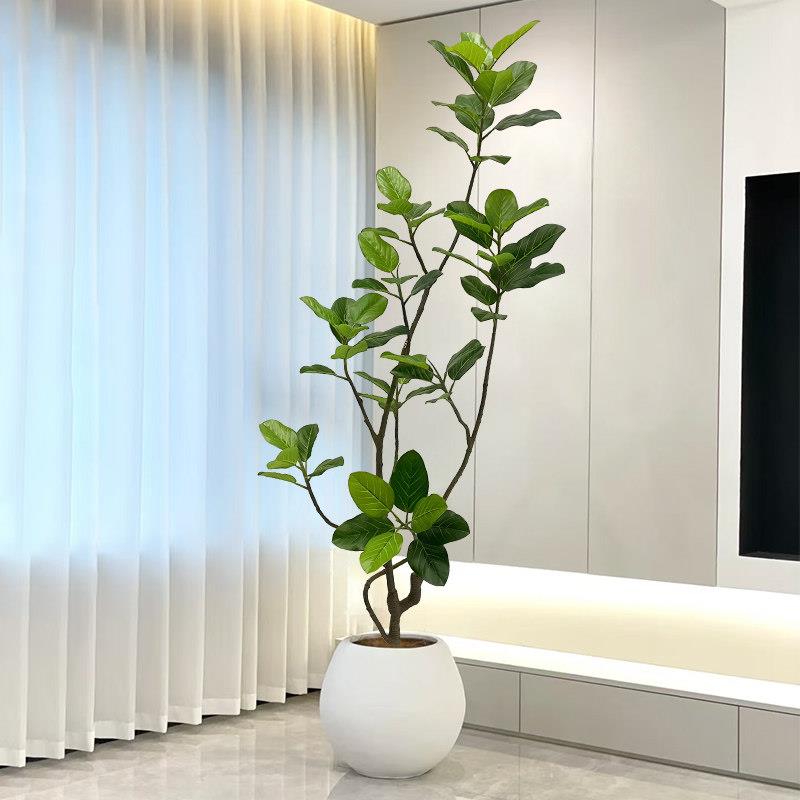 中古风彷真绿植孟加拉榕客厅轻奢绿植高级感彷生假树角落装饰盆栽