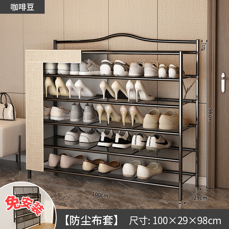 经济型置物架放门口家用室内好看收纳神器简易鞋架多层防尘新款