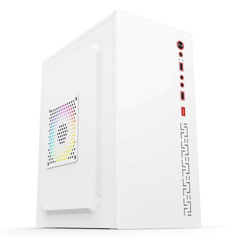 白色M-ATX台式电脑侧透USB3.0游戏玻璃diy大小主机空机箱电源水冷