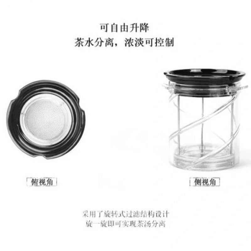 恒福二代得意壶家用过滤玻璃泡茶壶办公茶水分离飘逸杯加厚大容量