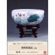 高档景德青花绘写意陶瓷手器大金鱼缸水浅乌龟缸睡水镇仙荷花盆摆