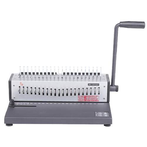 SD-1501A21胶圈夹条装订机合同文本21孔打孔机装订胶圈夹条机