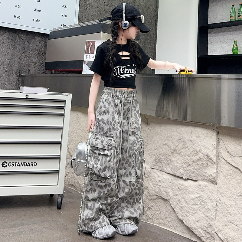 皮皮妞女童爵士舞服2025春夏季装