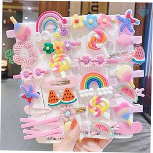 14psc children hair clip side clip cartoon hair accessories