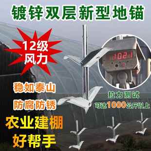 新型加厚单双层地锚农用大棚压膜建棚果树压枝固定防腐锈拉脚地锚