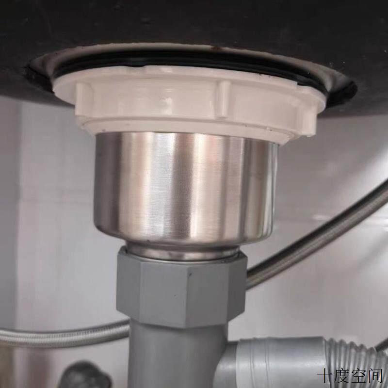 洗菜盆器厨房水槽配件管不锈钢提篮落水器单双槽110/14.