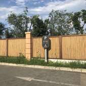 墅竹篱笆庭院草篱坪装 护饰竹栏竹篱笆户外花园栅栏竹笆别围墙院子