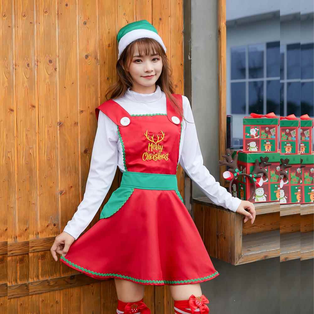 圣诞节服装日本寿司店女仆装圣诞可爱女佣服厨师服厨娘舞台演出服