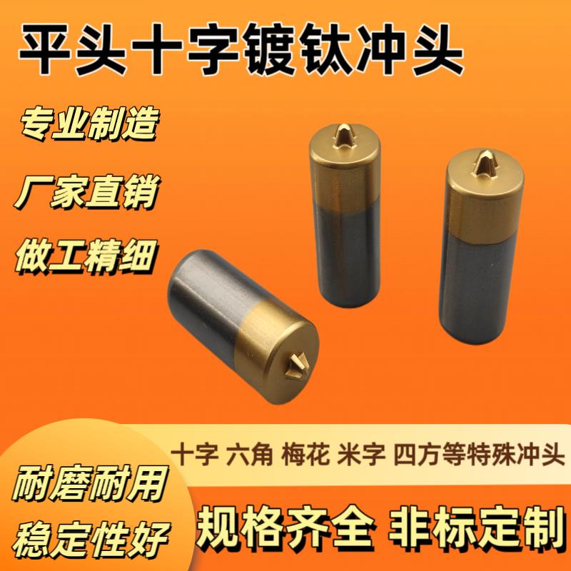 ISO 7046国标沉头平头冲头 GB/T819.1-2000 高速钢M2材质十字冲头