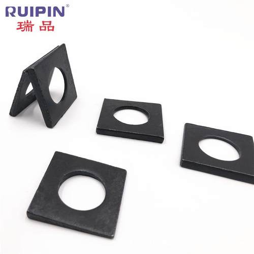 现货GB852工字钢用方斜垫 垫圈 发黑方斜 平垫四方斜垫M6-M30
