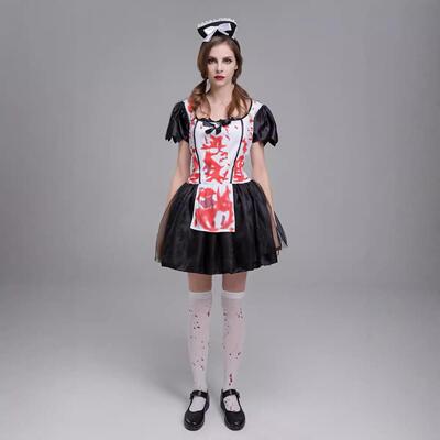 Bloody Post-Apocalyptic Alice Maid Zombie Costume