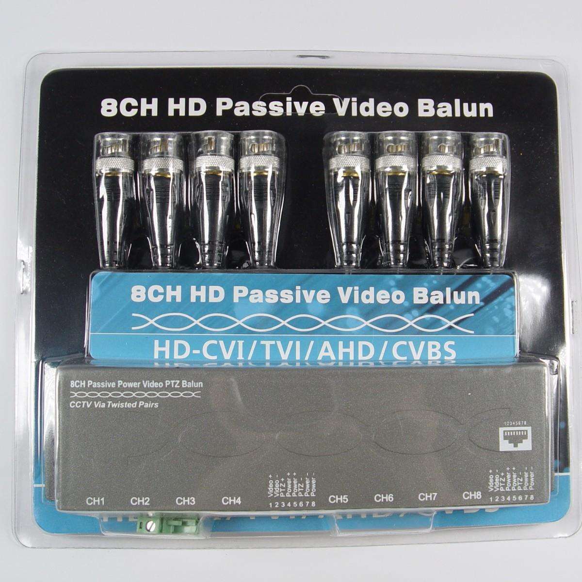 8路无源双绞线传输器带线 8CH UTP BALUN AHD/TVI/CVI/CVBS 视频
