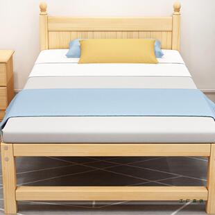 实木高床家用单木人床午休床出租房EOL原定简易双人可加现代简约