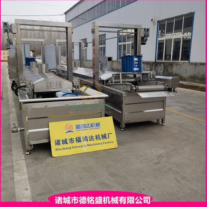 配风冷降温线的薄脆油炸机 炸大馓子机器 连续式麻油馓子油炸机