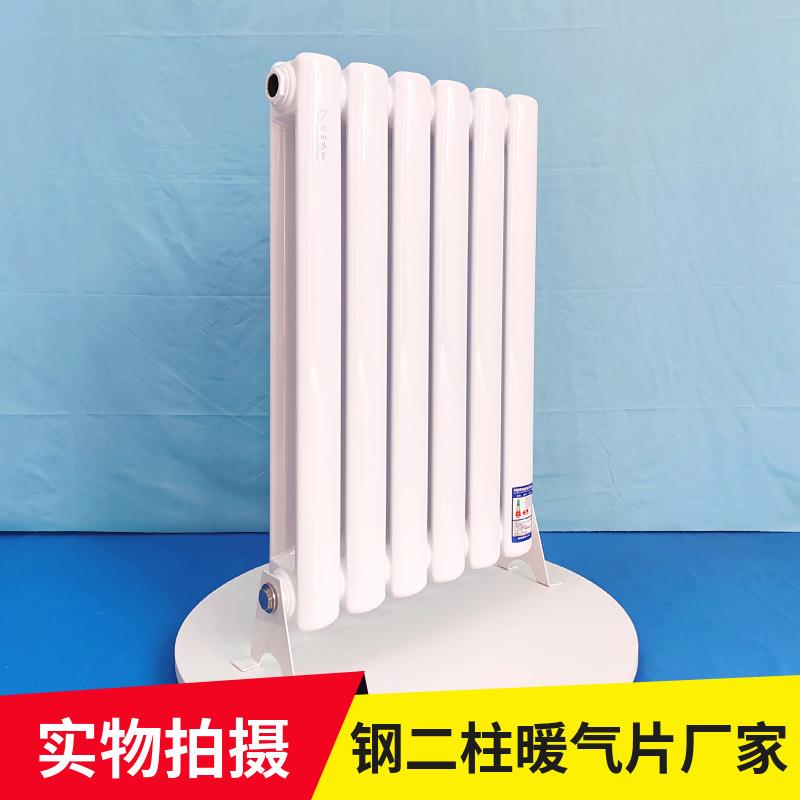 钢二柱暖气片厂家低碳钢制水暖散热器壁挂立式家用双柱散热片